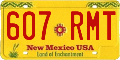 NM license plate 607RMT