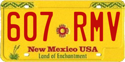 NM license plate 607RMV