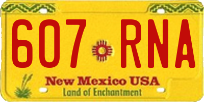 NM license plate 607RNA