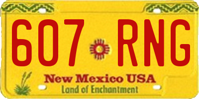 NM license plate 607RNG