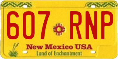 NM license plate 607RNP
