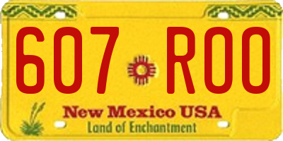NM license plate 607ROO