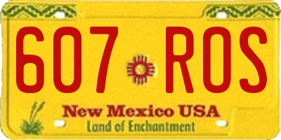 NM license plate 607ROS