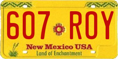 NM license plate 607ROY