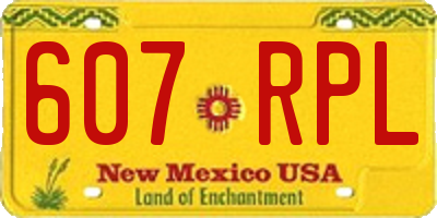 NM license plate 607RPL