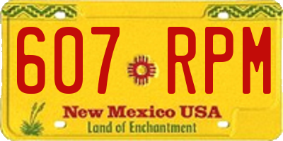 NM license plate 607RPM
