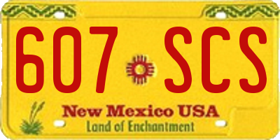 NM license plate 607SCS