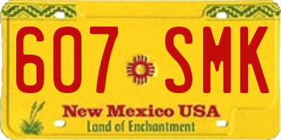 NM license plate 607SMK