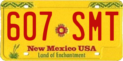 NM license plate 607SMT