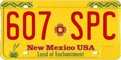 NM license plate 607SPC