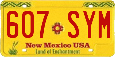 NM license plate 607SYM