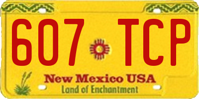 NM license plate 607TCP