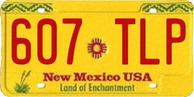 NM license plate 607TLP