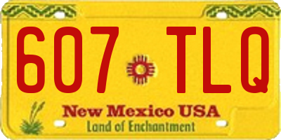 NM license plate 607TLQ