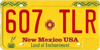 NM license plate 607TLR