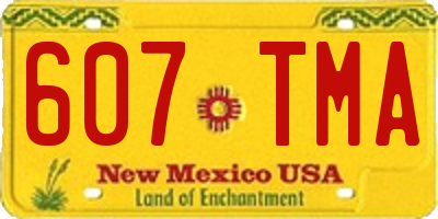 NM license plate 607TMA