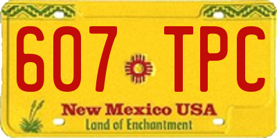 NM license plate 607TPC