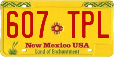 NM license plate 607TPL