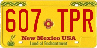 NM license plate 607TPR