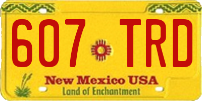NM license plate 607TRD
