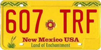 NM license plate 607TRF