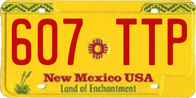 NM license plate 607TTP