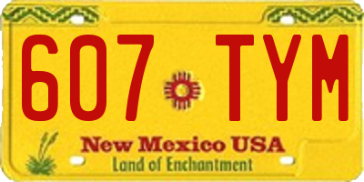 NM license plate 607TYM