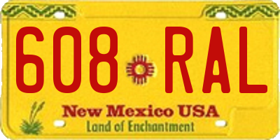 NM license plate 608RAL