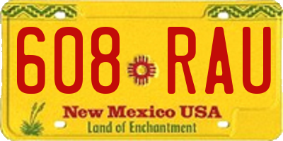 NM license plate 608RAU