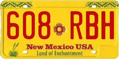 NM license plate 608RBH