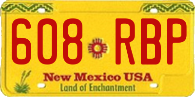 NM license plate 608RBP