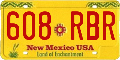 NM license plate 608RBR