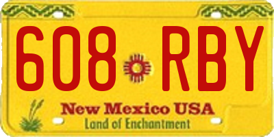 NM license plate 608RBY