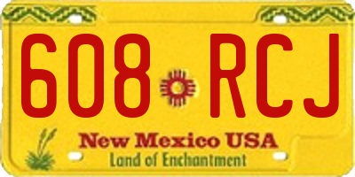 NM license plate 608RCJ
