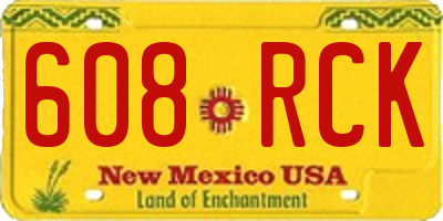 NM license plate 608RCK