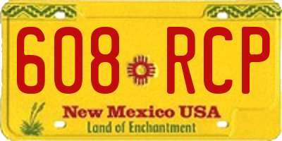 NM license plate 608RCP