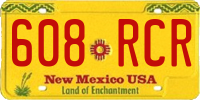 NM license plate 608RCR