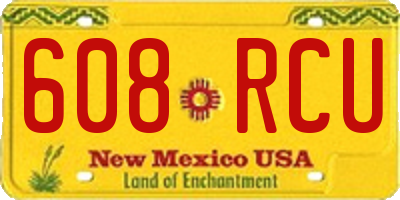 NM license plate 608RCU