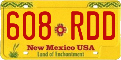 NM license plate 608RDD
