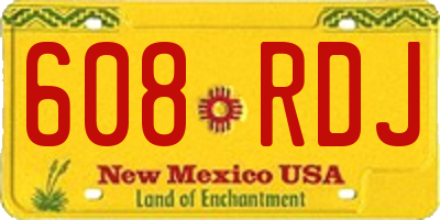 NM license plate 608RDJ