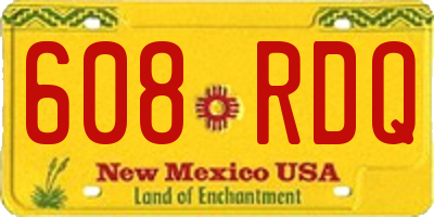 NM license plate 608RDQ