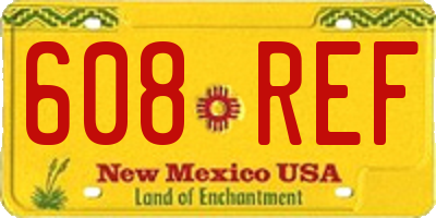 NM license plate 608REF