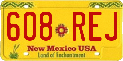 NM license plate 608REJ