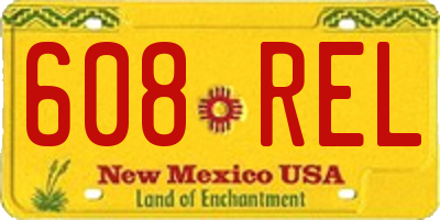 NM license plate 608REL