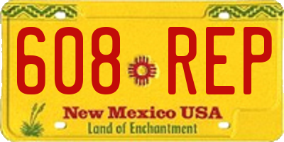NM license plate 608REP