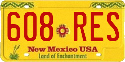 NM license plate 608RES