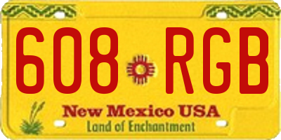 NM license plate 608RGB