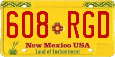 NM license plate 608RGD