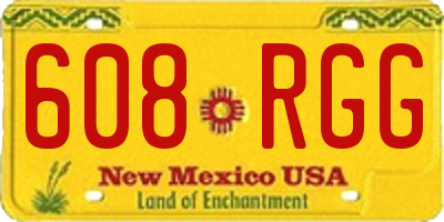 NM license plate 608RGG