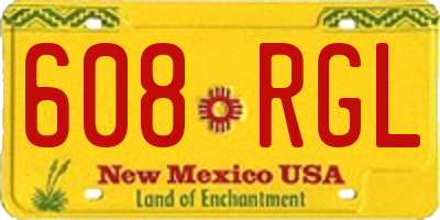 NM license plate 608RGL
